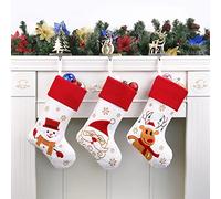 Duosheng & Elegant - Calcetines de Navidad (3 Unidades), diseño de Navidad