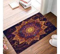 DUOTCYELE Alfombra Atrapapolvo Antideslizante Caleidoscopio Colorido, Felpudo Interior Arte Psicodélico, Felpudo De Entrada Estampado Púrpura para Entrada Puerta Pasillo 90 x 150 cm