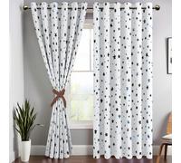 DUOTCYELE Cortinas Opacas Estrellas, 140 x 260 cm 2 Piezas - Cortinas Dormitorio Opacas Estilo Sencillo Y Divertido con Ojales, Ventana Decoracion para Dormitorio Sala De Estar, Azul