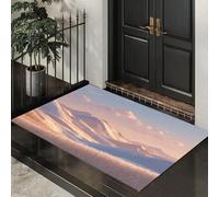 DUOTCYELE Felpudo Campos De Trigo Colinas, Alfombrillas para Interiores, Felpudo Paisaje Nórdico Retro Antideslizante de Perfil Bajo para Entrada Cocina Puerta Trasera, 40 x 60 cm