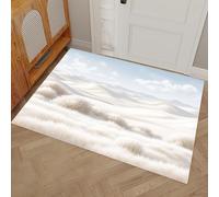 DUOTCYELE Felpudo Colinas De Campos Monocromáticos, Alfombrillas para Interiores, Felpudo Minimalista Moderno Antideslizante de Perfil Bajo para Entrada Cocina Puerta Trasera, 50 x 80 cm