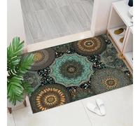 DUOTCYELE Felpudo Entrada Casa 40 x 60 cm, Mandala Circular Alfombra Entrada Casa Suave Alfombras Caleidoscopio Abstracto Lavable Antideslizante Alfombra Pasillo Tapete para Puerta Delantera