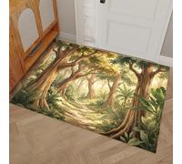 DUOTCYELE Felpudo Entrada Casa Bosque Antiguo Sendero - Felpudos Estilo Cuento De Hadas - Felpudo Antideslizante - Ideal para Piso, Decoracion De Entrada O Regalo De Inauguracion - 80 x 120 cm