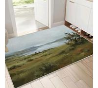 DUOTCYELE Felpudo Lagos Praderas Montañas 50 x 80 cm, Antideslizante, para Interior, Alfombra De Pasillo Paisaje Natural Resistente, Decoración del Hogar para Entrada, Porche, Balcón
