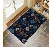 DUOTCYELE Felpudo Margarita Rama Florida 90 x 150 cm, Antideslizante, para Interior, Alfombra De Pasillo Planta Americana Antigua Resistente, Decoración del Hogar para Entrada, Porche, Balcón