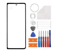 Duotipa - Pantalla de cristal frontal exterior original para Samsung Galaxy Z Fold 4 5G, pantalla de vidrio frontal de repuesto para F936 con kit de herramientas de reparación.