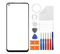 Duotipa Pantalla de vidrio exterior frontal para Oneplus Nord N10 5G, panel de vidrio frontal de repuesto para BE2029 BE2025 BE2026 BE2028 de 6.5 pulgadas con kit de herramientas de reparación.