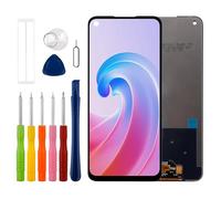 Duotipa - Pantalla LCD táctil digitalizador de repuesto para O-ppo A96 4G / Real-me 8i/Real-me 9i / Real-me Narzo 50 con kit de herramientas de reparación técnicas, color negro.