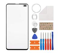 Duotipa Reemplazo de pantalla de cristal frontal compatible con Samsung Galaxy S10+ S10 Plus de 6.4 pulgadas, lente exterior frontal de cristal para Samsung Galaxy S10+S10 Plus SM-G975F SM-G975U con herramientas