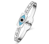 DUOWEI Bonita pulsera de acero inoxidable chapada en oro real de 18 quilates, amuleto de regalo para mujeres y niñas, Medium, Acero inoxidable, Piedra solar de cobre