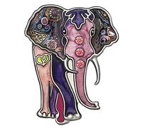 DUOWEI Broche de Elefante Esmaltado Elegante Pin de Animales Solapa Ropa Bufanda Mujeres Adolescentes Regalo de Joyería, Medium, Diamantes de imitación