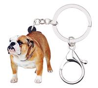 DUOWEI Dainty - Llavero de acrílico con diseño de bulldog de color beige - - M