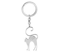 DUOWEI Llavero de gato lindo Keychain de gato Regalos de gato delicados para mujeres Niñas Encantos para bolsos Llavero de coche, W2L2