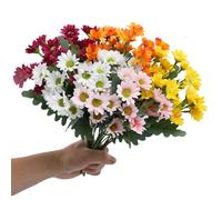 duoyif Flores Margaritas Artificiales 5 Piezas De 5 Colores Ramo De Margaritas De Seda Flores Plástico Margarita Falsa para Balcón Jardín Hogar Oficina Ventana Decoración Tumbas (b1 Colorido)