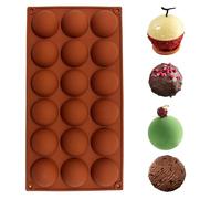 duoyif Molde Silicona Semiesfera Ø 4.8 cm 18 Cavidades Molde de Chocolate de Media Esfera Libre de BPA Molde de Pastel Esfera Molde Semiesférico Para Bolas de Chocolate Pudín (18Cavidades Ø4.8cm)