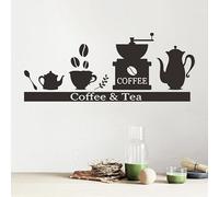 duoyif Pegatinas De Pared De Taza De Café, Vinilos De Pared Decorativos Café, Calcomanía Cocina Cafetería, Adhesivo Coffee Para Cocina Cafetería Oficina Restaurante Murales Decoración (I1)