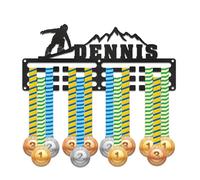 DUOYUN Estante de exhibición de medallas Personalizado, Soporte de Placa de identificación Personalizable, montado en la Pared, Adecuado para medallas o premios, Regalos para Atletas