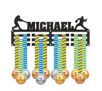 DUOYUN Estante de exhibición de medallas Personalizado, Soporte de Placa de identificación Personalizable, montado en la Pared, Adecuado para medallas o premios, Regalos para Atletas