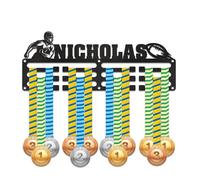 DUOYUN Estante de exhibición de medallas Personalizado, Soporte de Placa de identificación Personalizable, montado en la Pared, Adecuado para medallas o premios, Regalos para Atletas