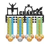 DUOYUN Estante de exhibición de medallas Personalizado, Soporte de Placa de identificación Personalizable, montado en la Pared, Adecuado para medallas o premios, Regalos para Atletas