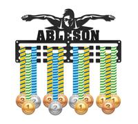 DUOYUN Estante de exhibición de medallas Personalizado, Soporte de Placa de identificación Personalizable, montado en la Pared, Adecuado para medallas o premios, Regalos para Atletas