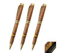 DuoZanthic Christian Pen Christian Engraved Gift Pen Bible Verse Pastor Gifts of Stainless steel material with Box, Brown ballpoint pen Bible Writing Tool for Church Work Daily Practice (3 Pack)