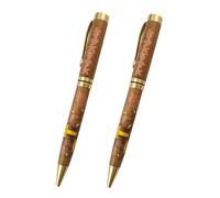 DuoZanthic God's Blessing Bible Commemorative Pens for bible, Christian Pen of Stainless steel material with Box, Brown ballpoint pen Bible Writing Tool for Church Work Daily Practice (2 Pack)