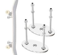 duozoanz Soporte Skate Pared,Soporte para Monopatin de Metal Accesorios Montaje, Soporte de Pared para Monopatín Soporte Skate Soporte Pared Skateboard Monopatin Titular para Salón, Garaje, 2 Piezas