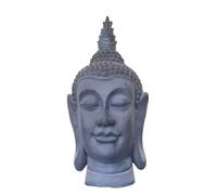 DUPI Cabeza de Buda Decorativa XL | Figura Estilo Zen y Oriental | Ideal para Jardin, Terraza o Interior | Poliresina | Peso 16 Kg | Altura 115 cm