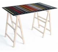 DUPI Cristal para Mesa Ordenador EAN | Diseño Caballete | Protección Superficie | Ideal para Espacios Modernos | 110x70 cm