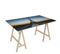 DUPI Cristal para Mesa Ordenador Paris | Diseño Caballete | Protección Superficie | Ideal para Espacios Modernos | 110x70 cm