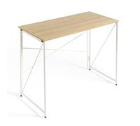DUPI Escritorio de Ordenador Plegable PRACTIC | Estructura Metálica Resistente | Tamaño Compacto 100x50cm | Multifuncional para Estudio u Oficina, 100x50x76cm | Taupe