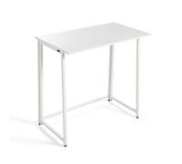 DUPI Escritorio Plegable Utility 80x50x72 cm - Mesa de Ordenador para Estudio u Oficina en Casa, Escritorio Multifuncional con Estructura Metálica Moderna (Blanca)