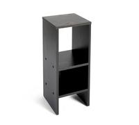 Dupi mesita auxiliar easy | diseño compacto y versátil | estante inferior abierto | madera resistente y duradera | fácil montaje | 24x24x60cm | negro