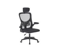 DUPI Silla de Escritorio Ergonomic | Respaldo de Malla Transpirable | Soporte Lumbar y Reposacabezas Ajustable | Giratoria 360º, Negro, Tamaño Normal, Metal