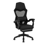 DUPI Silla Gaming Gravity | Ergonómica | Giratorio 360º | Respaldo Lumbar de Malla | Reposacabezas | Reposabrazos | Reposapies | Negro