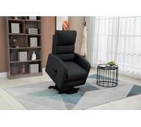 DUPI Sillón Relax eléctrico Confort | Reclinable y eleva-Personas | Mando a Distancia | Tela Poliéster Microfibra | Negro