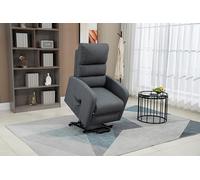 DUPI Sillón Relax Eléctrico Confort | Reclinable y Elevable con Mando a Distancia | Levanta Personas | Tela Poliester 100% | Sillón Relajante USB 3.0 | Gris