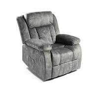 DUPI Sillón Relax Eléctrico INNOVA | Reclinable con Reposacabezas y Control Lateral | Carga USB | Tela Transpirable | Fácil Montaje | Gris Magia