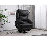 DUPI Sillón Relax Eléctrico Reclinable Miami | 8 Modos de Masaje y Calor Lumbar | Elevapersonas con Mando a Distancia | 2 Puertos USB | Polipiel | Negro