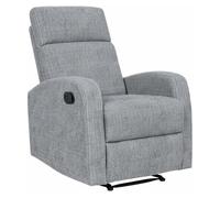 Dupi sillón sofá soft relax reclinable | palanca manual para reclinar respaldo y reposapiés | espuma hr alta resiliencia | gris | 1 plaza