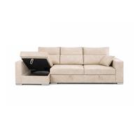 DUPI Sofá Cama Chaiselongue Flex Pro | Arcón Reversible Izquierda/Derecha | 265x100x140 cm | Beige