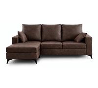 DUPI Sofá Chaiselongue Confort Pro | Arcón Reversible Izquierda/Derecha | 190x100x140 cm | Marrón