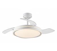 Dupi ventilador de techo con luz aero pro led | motor dc silencioso | 6 velocidades | aspas retráctiles | ø 50 cm | blanco