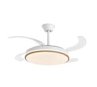 DUPI Ventilador de Techo con Luz LED COSMOS | Motor DC Silencioso | Función Verano e Invierno | 6 Velocidades | Programable | Aspas Retráctiles | Mando a Distancia | Blanco-Taupe