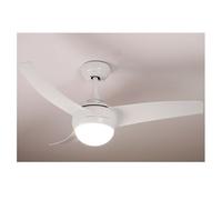 DUPI Ventilador de techo retráctil COSMOS BLANCO con LED regulable 3 tonos, Motor DC silencioso, 6 velocidades, aspas ocultas, modo verano/invierno, temporizador y mando a distancia