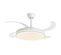 DUPI Ventilador de Techo con Luz LED COSMOS | Motor DC Silencioso | Función Verano e Invierno | 6 Velocidades | Programable | Aspas Retráctiles | Mando a Distancia | Blanco