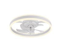 DUPI Ventilador de Techo con Luz LED MAX AIR | Motor DC Silencioso | 6 Velocidades | Temporizador | Luz Dimmable | Mando a Distancia | Ø 50 cm | Blanco