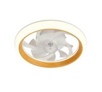 DUPI Ventilador de Techo con Luz LED TURBO AIR | Motor DC Silencioso 13W | 6 Velocidades | Control Remoto y App | Luz Regulable 3000K-6500K | Modo Invierno/Verano | PVC | Haya