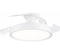 Dupi ventilador de techo con luz power air led | motor dc silencioso | 6 velocidades | aspas retráctiles | ø 50 cm | blanco